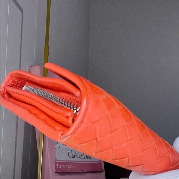 Bottega Veneta Orange Intrecciato Nappa Leather Flap Waller - Picture 7 of 15